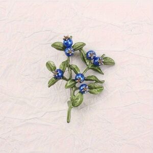 Blueberry Brooch Modern New